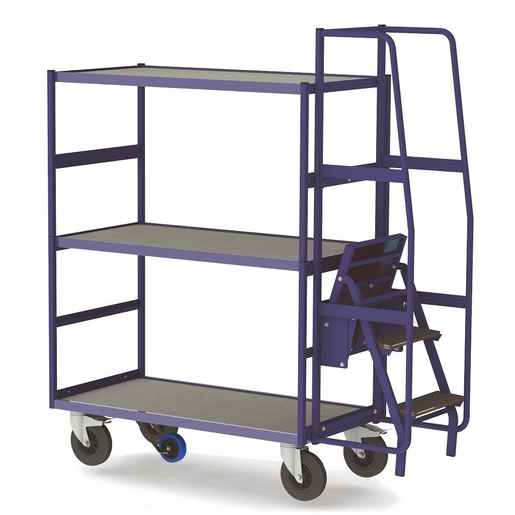 Carro escalera, 3 niveles