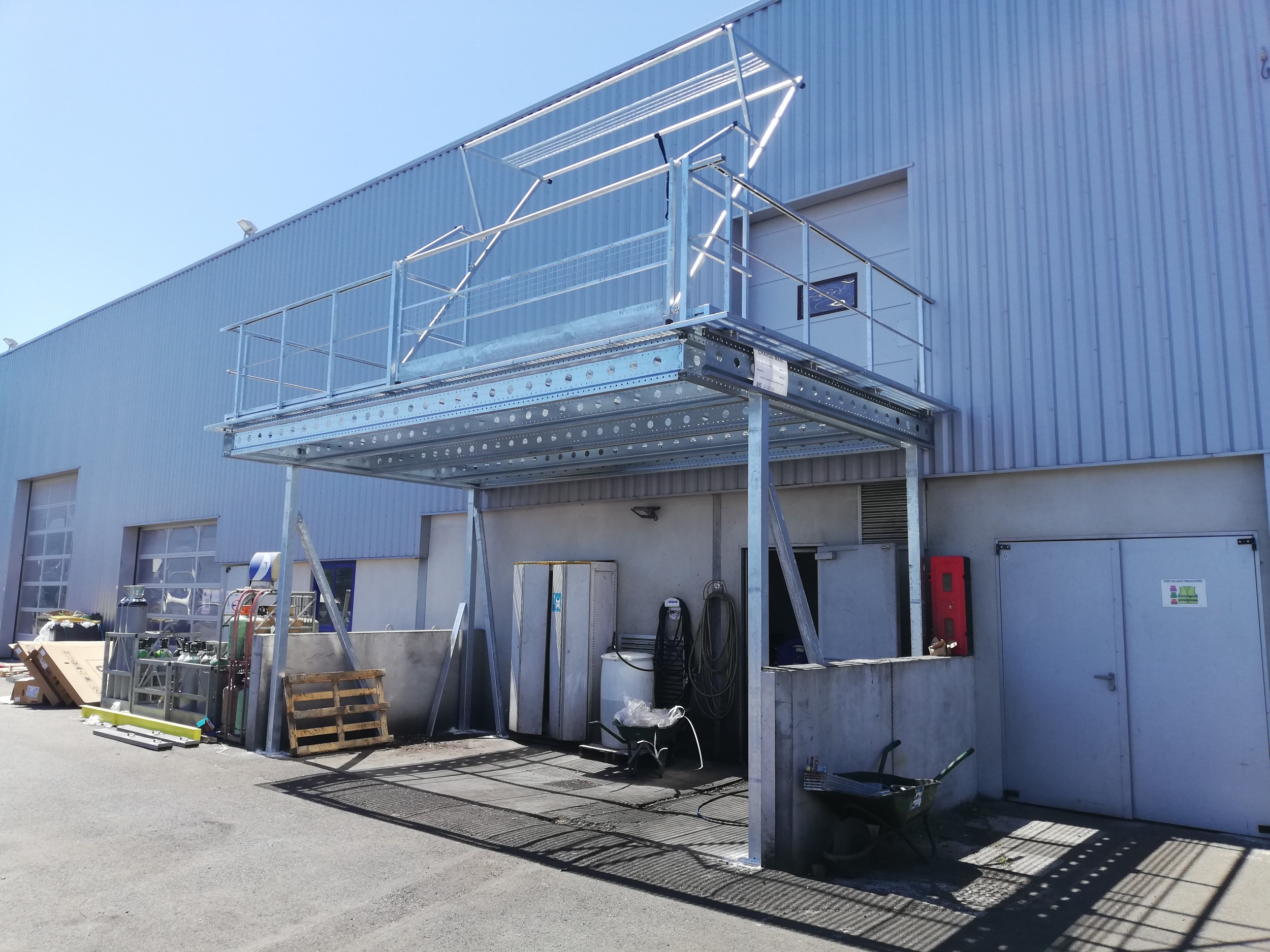 toldo para paletas de carga con corredera