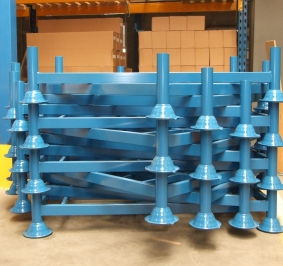 Palés Jumbo adaptables plegados para el transporte
			