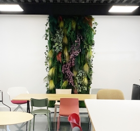 Panel vegetal vertical para oficina
			