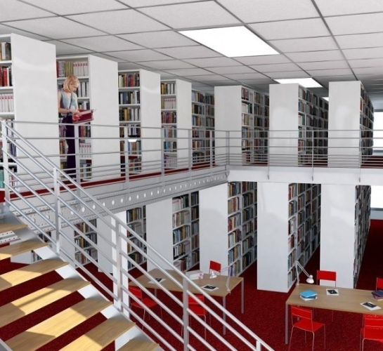 Estanterías para bibliotecas Proclass con altillo
                