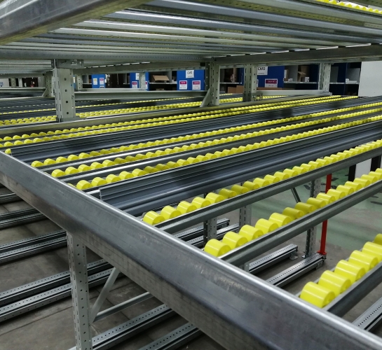 Prodyn +pour estantería dinámica ligera con rodillos para contenedores apilables
                